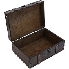 Treasure Chest, Decorative Treasure Jewellery Box, Vintage Wooden Jewellery Box, Chest Box with Lock for House Books Jewellery (#1)