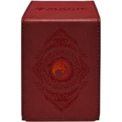 Ultra PRO — Magic: The Gathering Mana 7 Alcove Flip Deck Box Mountain — aizsargājiet savas kārtis, atrodoties ceļā, un parādieties, lai cīnītos stilā ar košu pilnkrāsu un reljefu dizainu