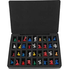 Minahao Hard EVA Minature Figure Box - 36 Compartments Pre-Grooved Foam Layer Compatible with Warhammer 40k, DND and All Small Miniatures (Case Only) (Black)