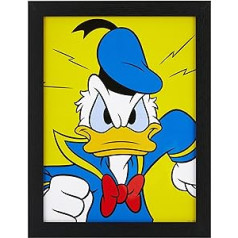 Pyramid International Donald Duck (Mad) 30x40 cm gerahmter Druck, 250GSM PAPERWRAP MDF, Mehrfarbig, 44 x 33 x 4 cm