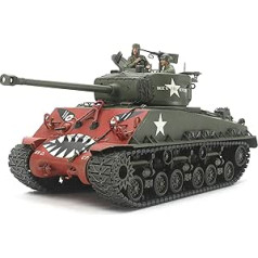 Tamiya 300035359 1/35 vidējas tvertnes plastmasas modeļa komplekts militārais 1:35 ASV M4A3E8 Sherman Easy Eight korejiešu, daudzkrāsains