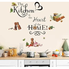 wondever Wall Sticker Kitchen Food Wall Sticker Sayings and Quotes Wall Sticker Wall Decoration for Dining Room Kitchen Cabinet