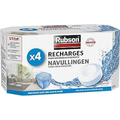 Rubson 1852170 Dehumidifier Tabs, baltas (4 iepakojumā)