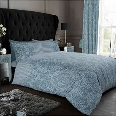 Gaveno Cavailia Luxury Damask Printed Easy Care, mīksts un mājīgs polikokvilnas pīles olu segas pārvalka komplekts, viens