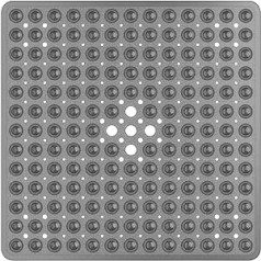 LKFDTW neslīdošs dušas paklājiņš, 53 x 53 cm, neslīdošs dušas paklājiņš ar piesūcekņiem, neslīdošs dušas paklājiņš, neslīdošs dušas paklājiņš bērniem un veciem cilvēkiem - pelēks