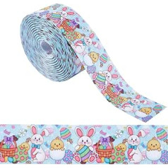 GORGECRAFT 10 Yard Grosgrain lente Lieldienām Poliesters Apdrukāts Trusis Truša Olas Burkāni Cālīši Žakarda Amatniecība Vadu ruļļi Siksnas dāvanu iesaiņošanai Mati Loki Šūšanas vainags