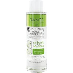 Sante Naturkosmetik SANTE Natural Cosmetics 2 fāžu kosmētikas noņemšanas līdzeklis, noņem acu un lūpu kosmētiku, vegāns, maigs un maigs, organiskas eļļas, noņem ūdensizturīgu kosmētiku, 1 x 100 ml