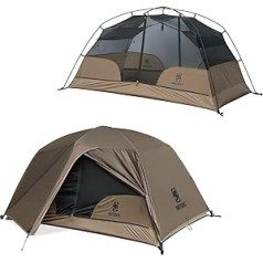 OneTigris Northgaze 2-4 personu viegla karsta telts ar plīts domkratu 2,4 kg 4 Seasons ūdensizturīgs viegls vēja izturīgs kempingiem, mugursomām, pārgājieniem, medībām, makšķerēšanai