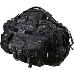 *НОВИНКА* Дорожная сумка Kombat Tactical Saxon — 65 литров BTP Black/MTP Black Military Kit Patrol Pack Bag, британский узор Terrain, черный, Саксония