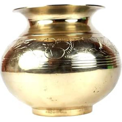 ASHIRWAD Brass Lota Gadvi Kalash for Puja Jug Arti Pot Matki (1.2L)