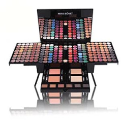 Pure Vie ® Professional 180 Colors Eyeshadow Korektors Vaigu sārtums un Paletes grima komplekts - Ideāli piemērots gan profesionālai, gan personīgai lietošanai