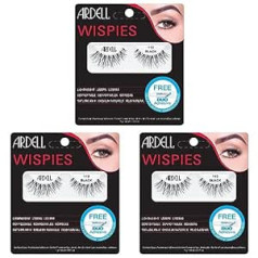 Ardell Professional Wispies 113 — ресницы из натуральных волос, черные, черные (без клея для ресниц), сверхлегкие, гибкие и многоразовые (3 шт. в упаковке)