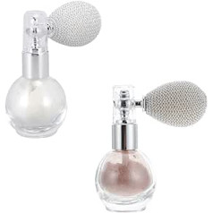 Ohphcall 2pcs Glitter Spray Body Shimmer Body Glitter Face High Perfume Body Shimmer Spray Glitter Powder Spray High Gloss Powder Spray Bottles Vintage Plastic Miss Pump Bottle