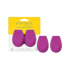 Ecotools Bioblender Makeup Sponge Duo Pack šķidram un krēmīgam grimam 54g 3163 Purple