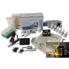 Tattoo [Inkgrafix] Piercing INKGRAFIX® Germany Complete Professional Tattoo Studio Kit, Luxury IG-S5 komplekts ar Rotary IG Hammer Machine