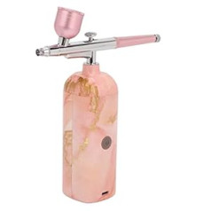 ‎Dioche Wireless Portable Airbrush Set 0.4mm Tip Rechargeable USB Sprayer for Facial Injection Art Painting Nail Painting Pink