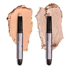 Julep Eyeshadow 101 Crème To Powder Waterproof Eyeshadow Pencil, Duo; Tuksnesis un šampanietis