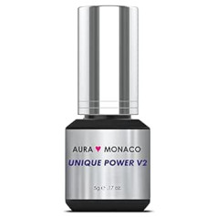 Aura Monaco Unique Power Eyelash Glue 5 g 5 ml mākslīgajām skropstām Advanced Lash Glue mākslīgajām skropstām skropstu pieaudzēšanai Ātri žūstoša Īpaši spēcīga ilgstoša iesācēju un uzlabota līme