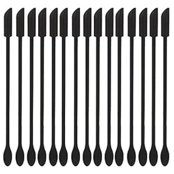 Dioche 15-Piece Makeup Spatula, Double-Sided Flexible Silicone Face Mask Spatula, Cosmetic Spatula, Widely Used Mini Silicone Spatula for Cosmetic Makeup