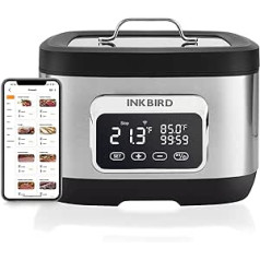 Inkbird Sous Vide plīts, ISV-500W lēnā plīts, 25-90°C ar 0,1°C soli, 4,55 litru tilpums, 500W precīzs temperatūras iestatījums un digitālais taimeris