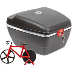 Westmark velosipēdu komplekts: Gerda Touring Tresor 5430GEE7 velosipēda futrālis visiem Pannier bagāžniekiem un 1 picas griezējs/velosipēds, plastmasa/rūsas nerūsējošais tērauds, melns/sarkans