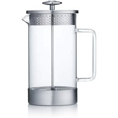 Barista & Co BC049-005 Core Coffee French Press, Stainless Steel Glass Borosilicate Glass, Steel