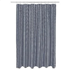 Amazon Basics - Navy Herringbone Shower Curtain