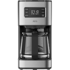 AEG CM5-1-6ST Deli 5 Coffee Machine / 1.5 L / Programmable Timer / Keep Warm Function / Safety Shut-Off / Water Level Indicator / Ideal Quantity Dosage / Anti-Drip Function / Stainless Steel