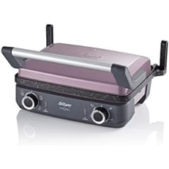 ARZUM AR2043-INX Maxi Grill Electric Grill and Multigrill Toaster Sandwich Maker and Pizza Oven & Lahmacun Makinesi Stainless Steel (Purple)