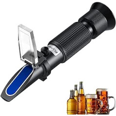 ALLmeter Beer Refractometer 0-32% Brix Refractometer for Beer Making ATC with Two Scales Weight of Wort 1,000-1,130 for Beer Wine Brewers