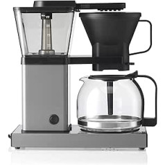 Trebs Filter kafijas automāts 24110 - Kafijas automāts ar tiešās pagatavošanas sistēmu - 10 tases ar 1 litra ietilpību - Automātiska izslēgšanās - Pilienu apturēšana - Alumīnija dizains - Alumīnijs/melns