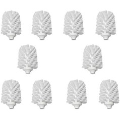EMCO Original Replacement Brush Heads for Toilet Brush Set, Screwable Plastic Brush Heads for Emco Toilet Brushes, Suitable for Almost All Series, White