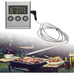 BBQ Thermometer - BBQ Thermometer Meat Food Cooking Probe Thermometer with Timer Temperature Measuring Tool