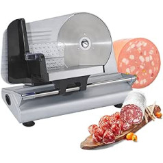 Avilia Electric Slicer for Home with 220mm Blade, 150W, Professional All-Purpose Slicer with Non-Slip Feet and On/Off Switch, Precise Thickness 0-15mm for Cutting