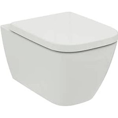 Ideal Standard Ideal Standard i.life B T542101 Toilet Package Wall-Mounted Flush Toilet without RimLS+ Including Wrapover Soft Close Toilet Seat White