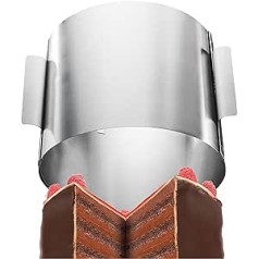 4smile kūkas gredzens regulējams augsts 15 cm - nerūsējošā tērauda cepšanas gredzens regulējams 16-30 cm - cepšanas veidne augsta, lai viegli pagatavotu krējuma, slāņu un motīvu kūkas