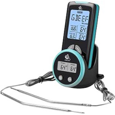 AIMILAR Meat Thermometer Wireless with Double Probe, Remote Monitoring up to 328 ft, Preset Cooking Levels, Backlight & Magnets