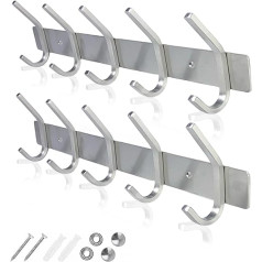 GlazieVault Wall Coat Hooks Stainless Steel (2 Pieces), Heavy Coat Hooks, Wall Hooks, Wall Hooks, Hook Rack