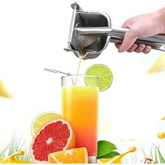 plplaaobo Manuālā apelsīnu spiede, laima, manuālā sulu spiede, apelsīnu citronu spiede, 304 nerūsējošais tērauds, izturīga rokas prese, izturīgs pret koroziju, ātrs un efektīvs daudzfunkcionāls virtuves rīks