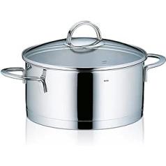 Kela Cailin 10956 Stewing Pot 3 L Capacity 20 cm Diameter 18/10 Stainless Steel with Gloss Look Suitable for Induction Cookers