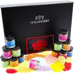 Hallingers 24-Piece Bath Salt Advent Calendar with Dead Sea Salts (840 g) – Women’s Pampering Program – Xmas Hidden (Deluxe Box) – Christmas Advent Calendar