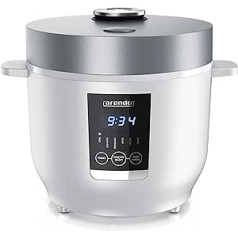 Arendo - Rice Cooker 2 L with Steamer Insert (Keep Warm Function, Non-Stick Coated Garden Pot, Rice Spoon & Measuring Cup) - Multi-Cooker 350W - Slow Cooker for Vegetables & Fish etc.