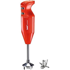 bamix Hand Blender Set M160 ONE with Stainless Steel Multifunctional Knife, 160 Watt, 2 Levels, Made in Switzerland, Red