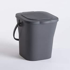 EDA 13119 G Compact Bin 6 L ar vāku Polipropilēna pelēks Izmēri 24,8 x 23,8 x 24,3 cm