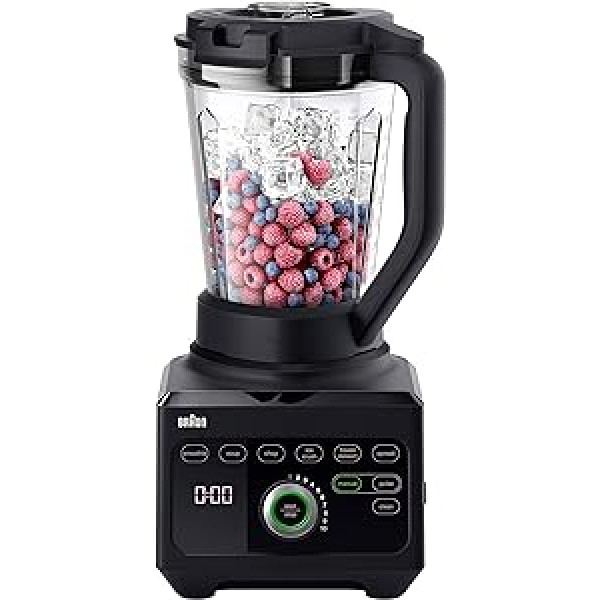 Braun Household PowerBlend 9 JB9040 High Performance Blender with Unique Triangular Carafe, 10 Speed Levels, 1600 Watt Motor, Pulse Function, Easy to Clean, Black