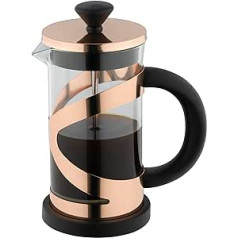 Café Olé Classico CM-03CU Copper Finish 350ml 3 Cup French Press Coffee Maker Heat Resistant Handle Stainless Steel Cafetiere