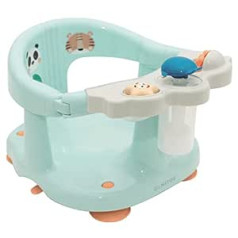Bath Seat - Unisex Turquoise - Ergonomic and Safe - With Rod for Easy Positioning of the Baby - With Suction Cups for Fixing | Menta