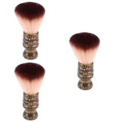 Minkissy Pack of 3 Salon Stylists Brush Kakls Spalvas Duster Brush Sejas tīrīšanas birste Matu griezums Spalvas Duster Matu Noņēmējs Spalvas Duster Nagu birste Sejas tīrīšanas Suka Frizieris