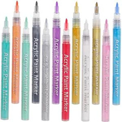 ‎Fomiyes FOMIYES 12st Nagelkunststift Textmarker Pinselstift Stifte Mit Pinseltinte Acrylstifte Pigmentstift Nail Art Stifte Nagelstifte Mit Feiner Spitze Werkzeug Karte Frau Kein Backen Pp