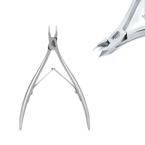 Lucanus C Type Cuticle Cutter Stainless Steel Cuticle Nipper with Hand-Sharpened Blades Cuticle Cutter for Nail Care Pedicure Manicure Nail Tools (Silver)